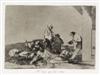 FRANCISCO JOSÉ DE GOYA Group of 8 etchings with aquatint from Los Desastres de la Guerra.